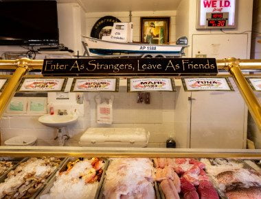 Seafood offered at Lynn's Seafood Market